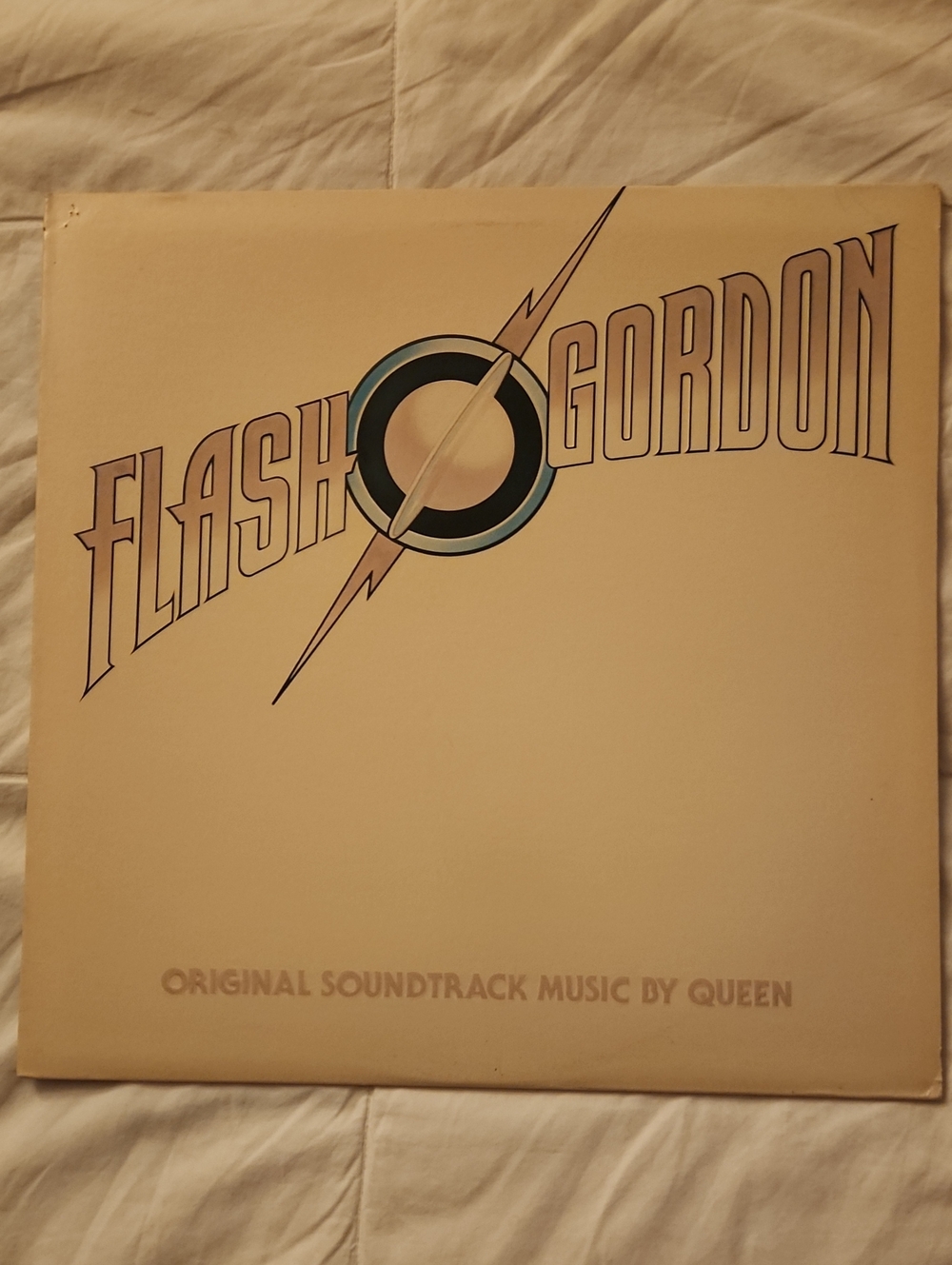 Original Flash Gordon Soundtrack Vinyl LP -- Cover Faded But Record & Insert VG+